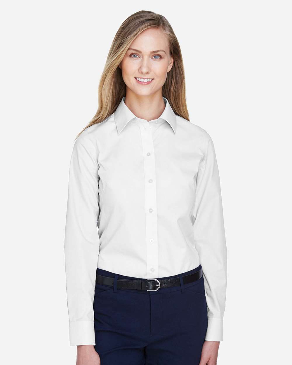 Devon & Jones Women's Crown Collection® Broadcloth Woven Dress Shirt - D620W White