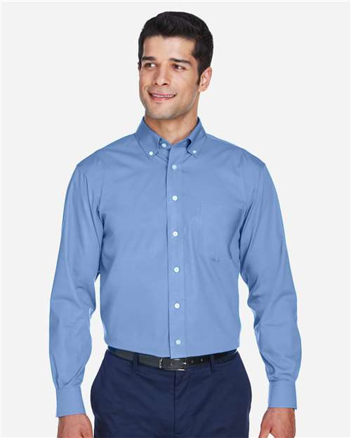 Devon & Jones Men's Crown Collection® Oxford Woven Dress Shirt - D630 Light Blue