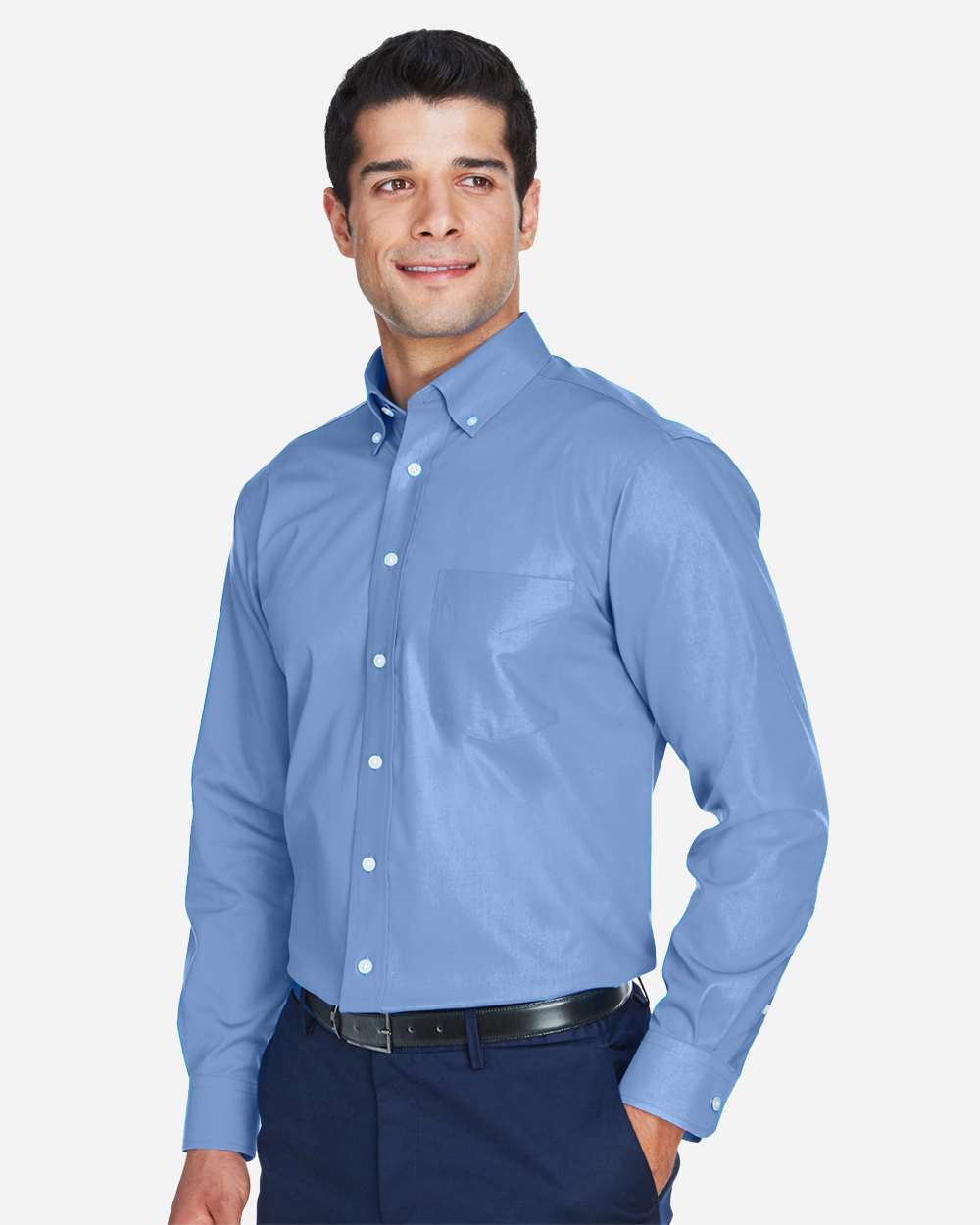 Devon & Jones Men's Crown Collection® Oxford Woven Dress Shirt - D630 Light Blue