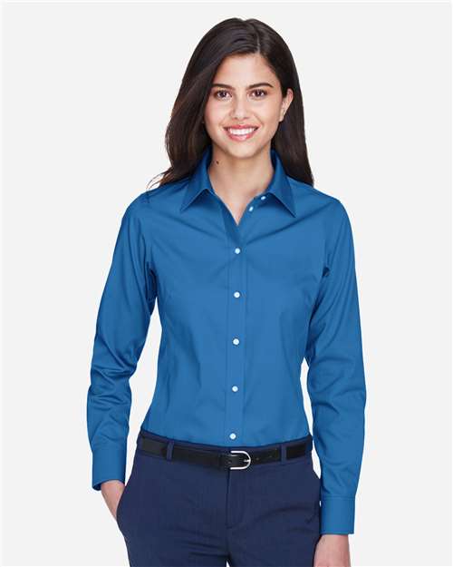 Devon & Jones Women's Crown Collection® Oxford Woven Dress Shirt - D630W French Blue