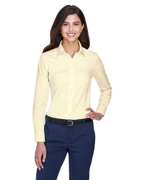 Devon & Jones Women's Crown Collection® Oxford Woven Dress Shirt - D630W Transparent Yellow