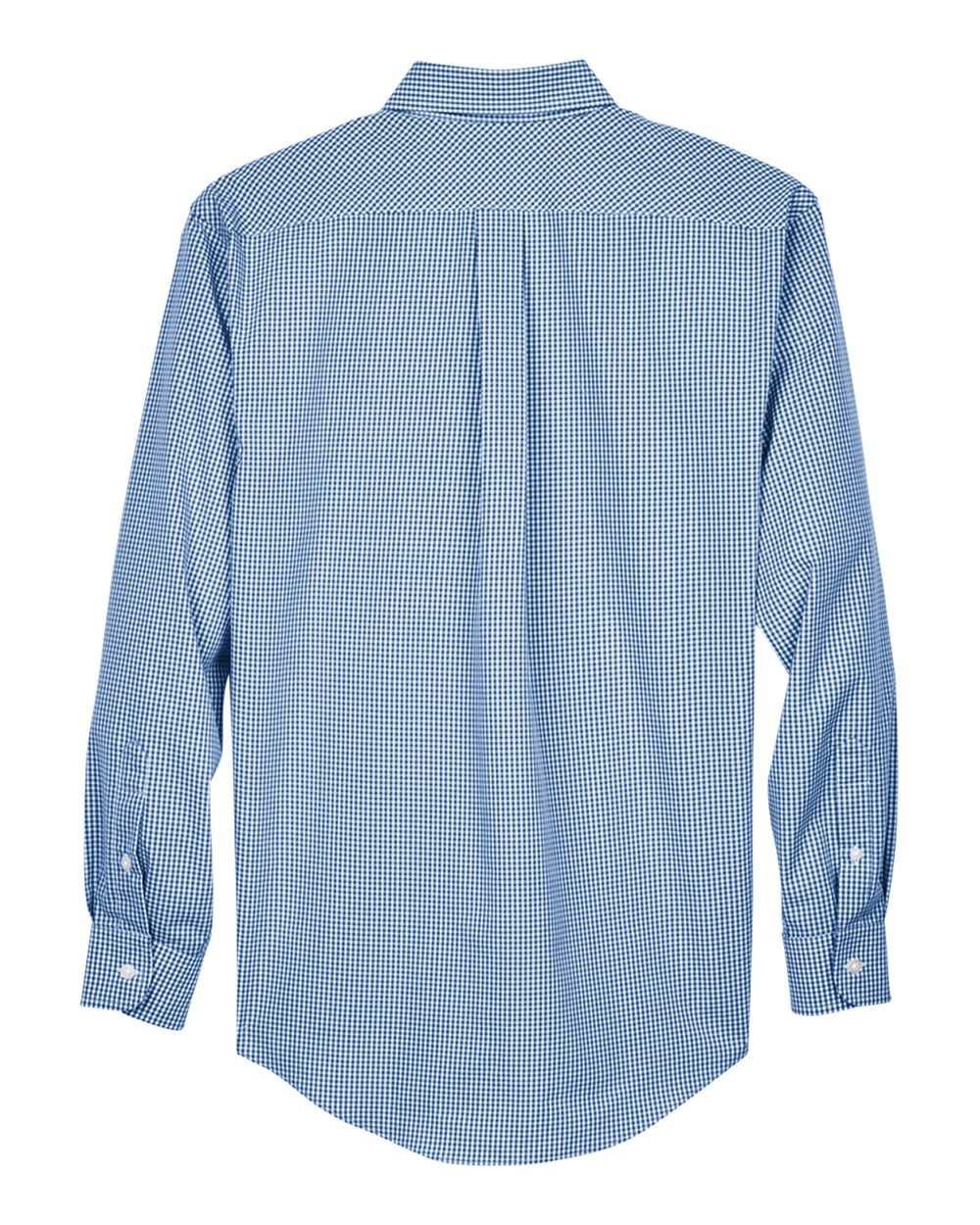 Devon & Jones Men's Crown Collection® Gingham Check Woven Dress Shirt - D640 French Blue