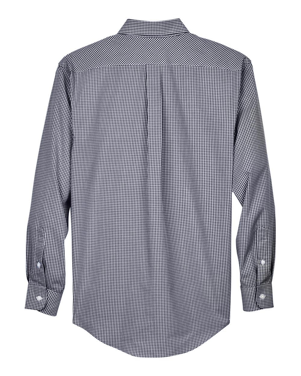 Devon & Jones Men's Crown Collection® Gingham Check Woven Dress Shirt - D640 Navy