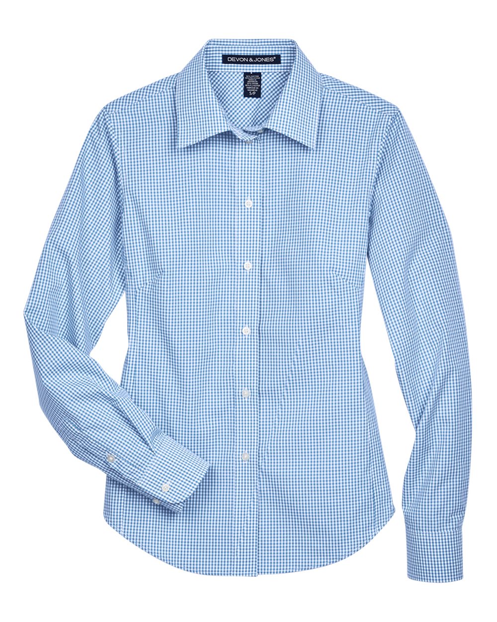 Devon & Jones Women's Crown Collection® Gingham Check Woven Dress Shirt - D640W French Blue