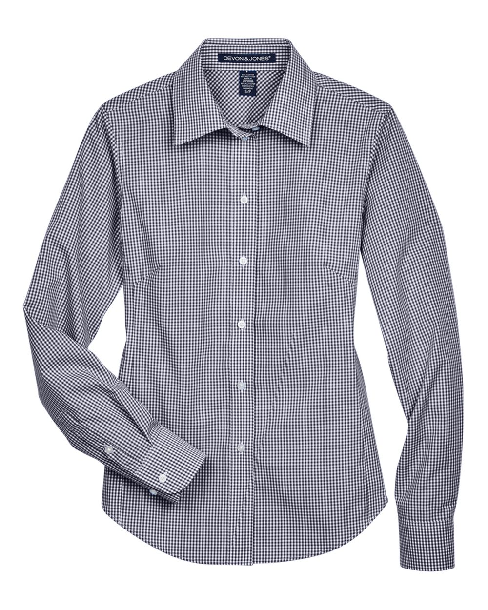 Devon & Jones Women's Crown Collection® Gingham Check Woven Dress Shirt - D640W Navy