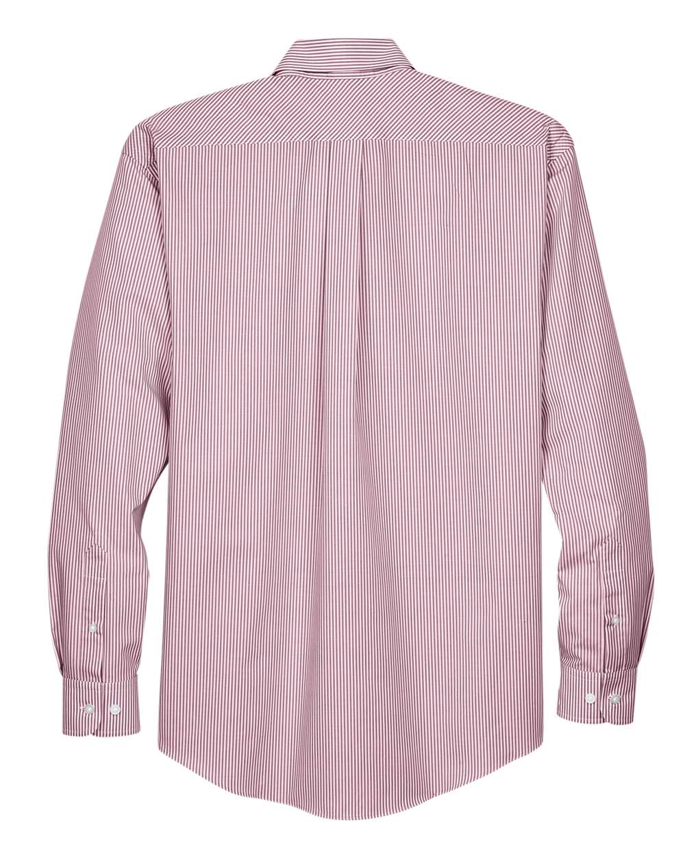 Devon & Jones Men's Crown Collection® Banker Stripe Woven Dress Shirt - D645 Burgundy