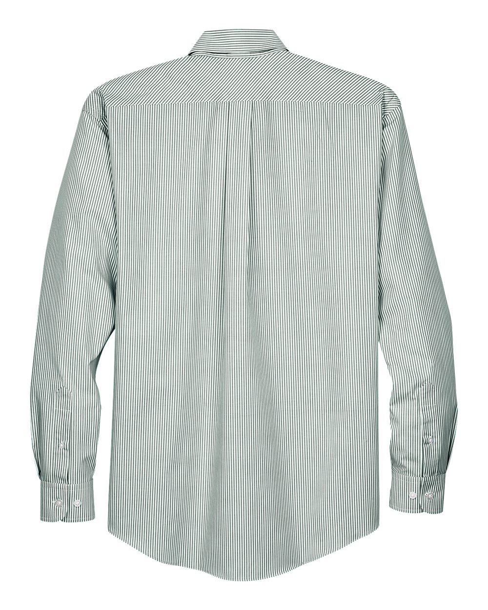 Devon & Jones Men's Crown Collection® Banker Stripe Woven Dress Shirt - D645 Dill