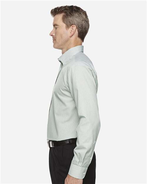 Devon & Jones Men's Crown Collection® Banker Stripe Woven Dress Shirt - D645 Dill