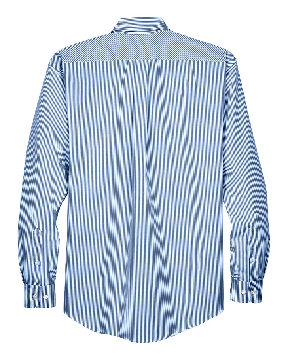 Devon & Jones Men's Crown Collection® Banker Stripe Woven Dress Shirt - D645 French Blue