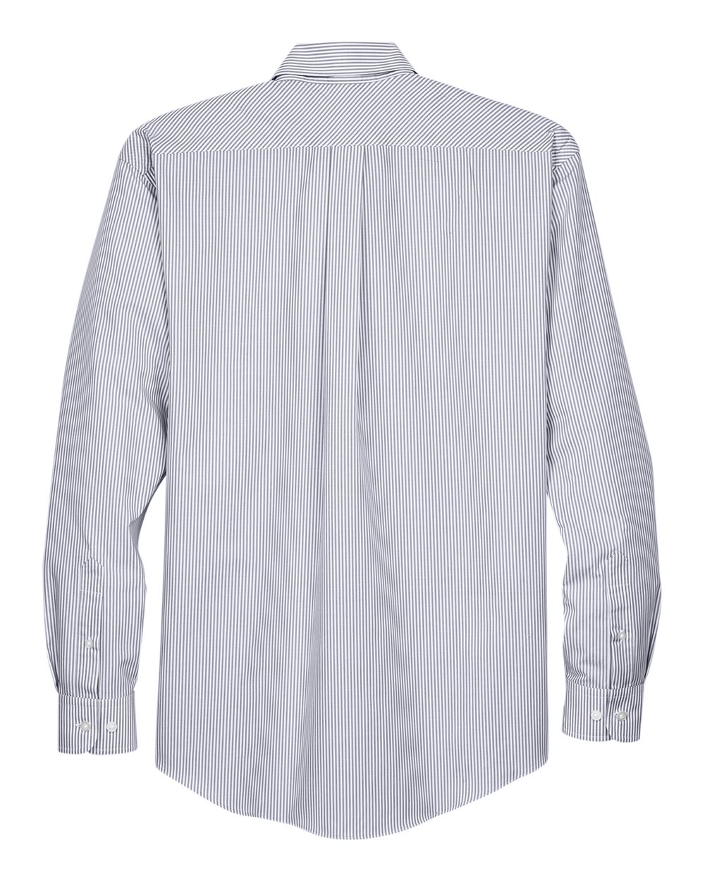 Devon & Jones Men's Crown Collection® Banker Stripe Woven Dress Shirt - D645 Navy