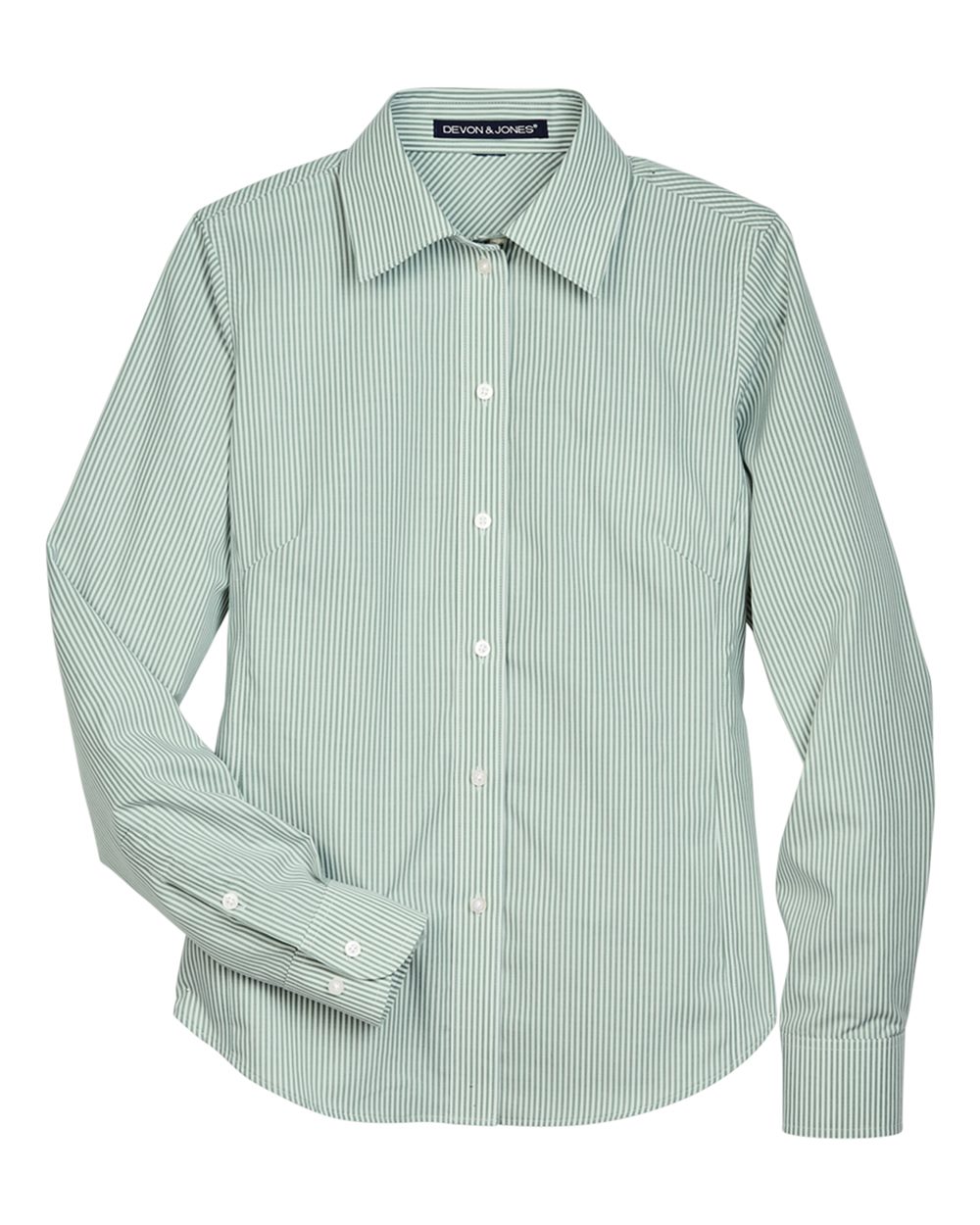 Devon & Jones Women's Crown Collection® Banker Stripe Woven Dress Shirt - D645W Dill