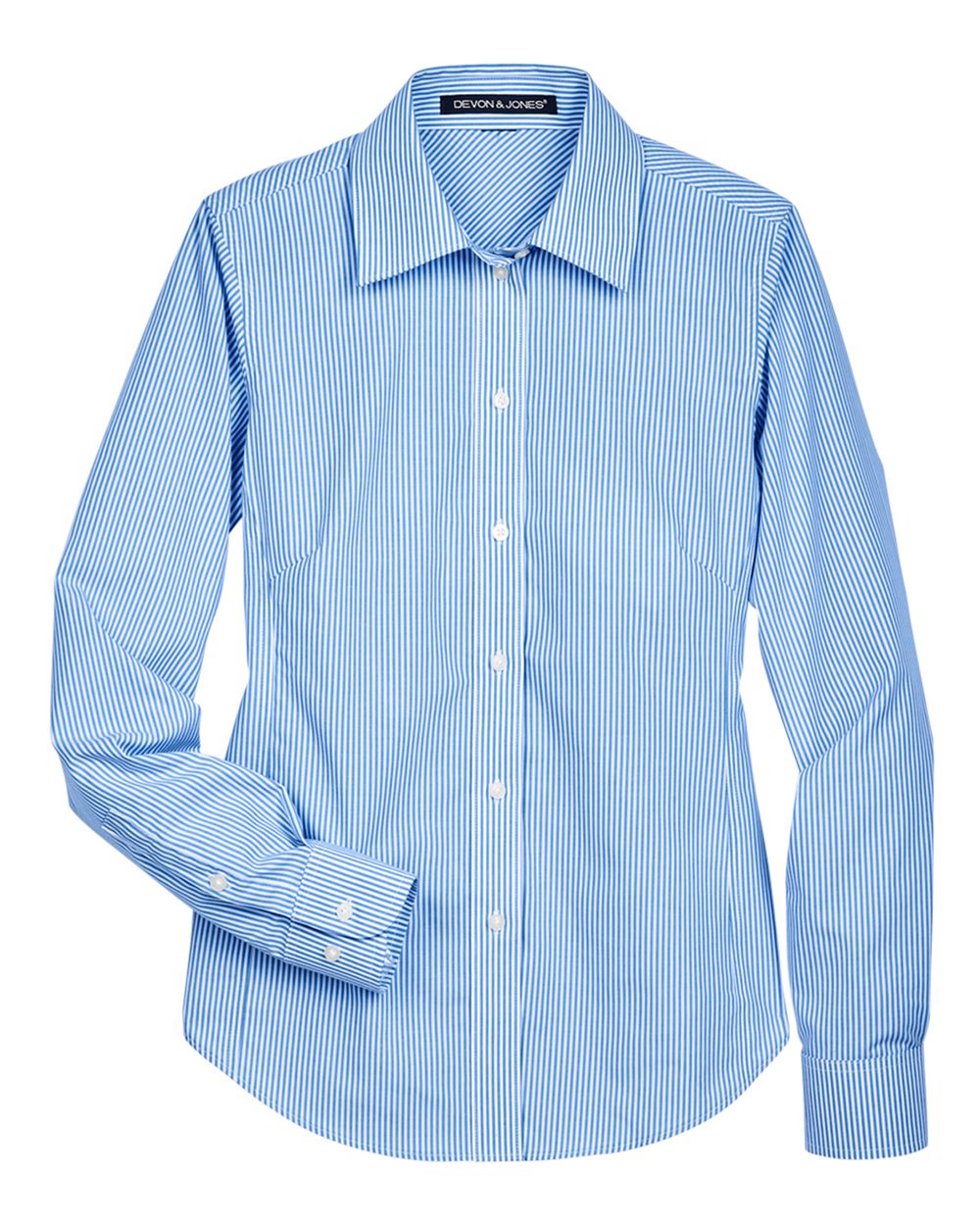 Devon & Jones Women's Crown Collection® Banker Stripe Woven Dress Shirt - D645W French Blue