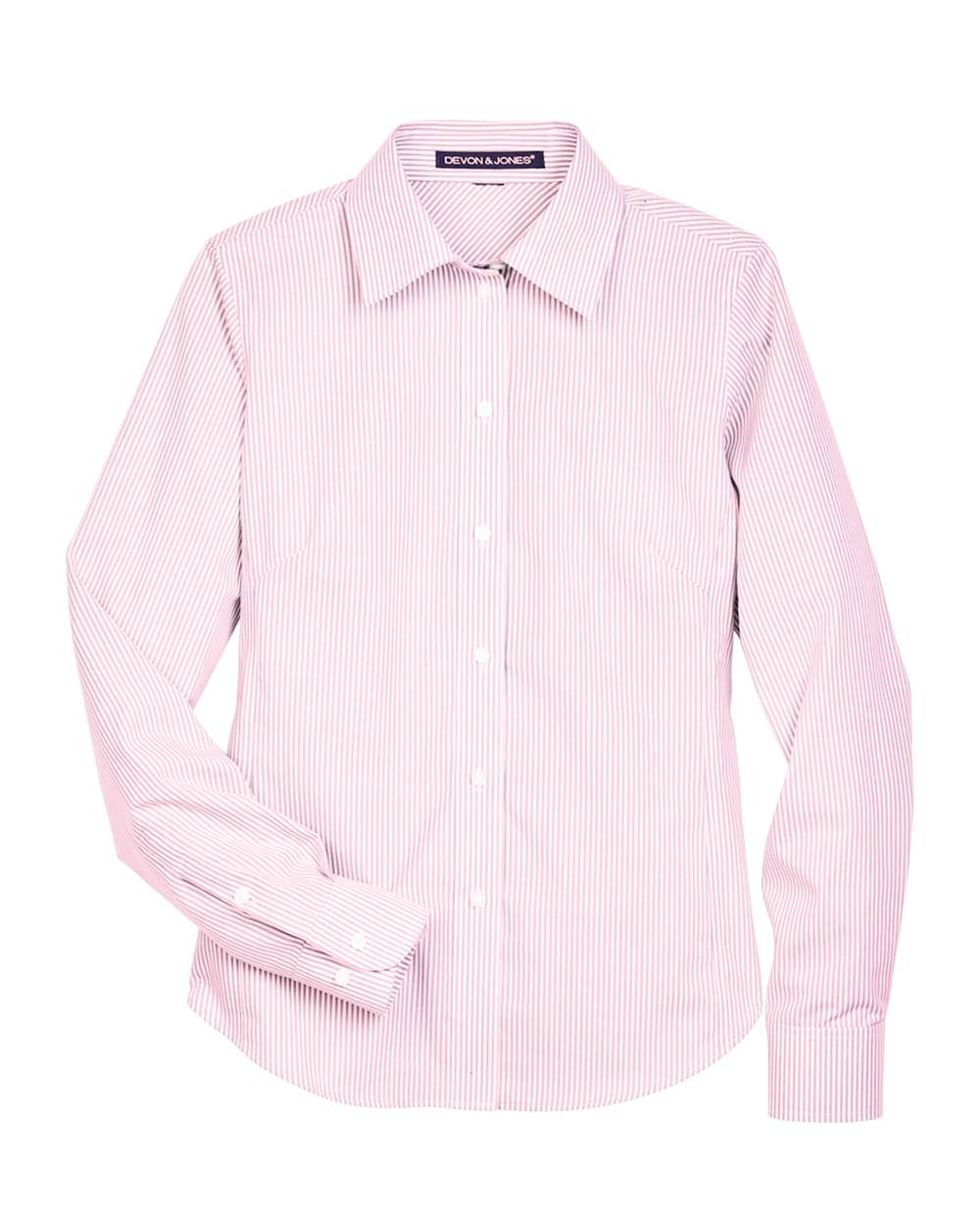 Devon & Jones Women's Crown Collection® Banker Stripe Woven Dress Shirt - D645W Pink