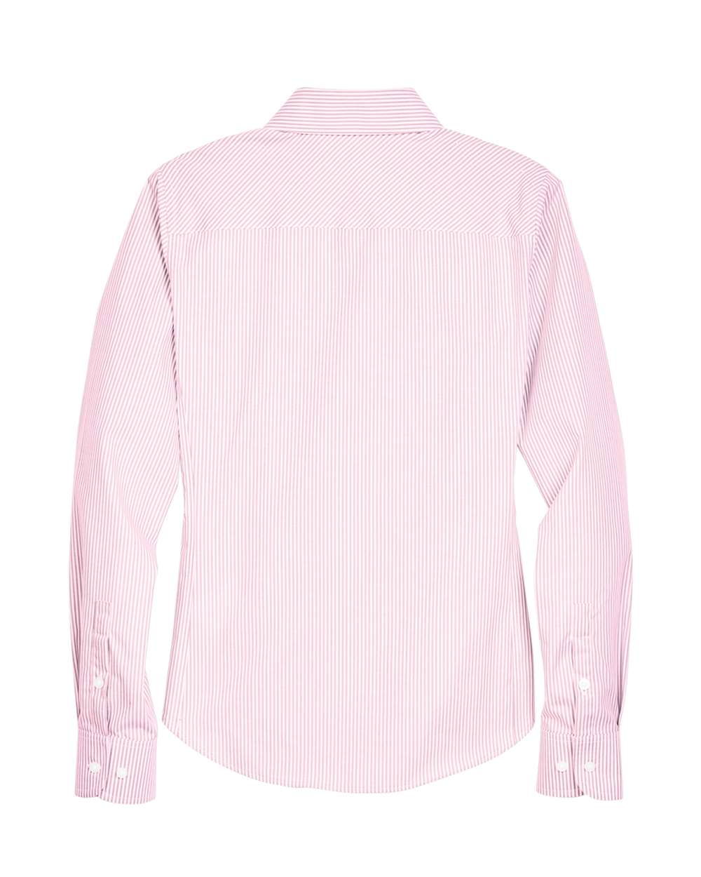Devon & Jones Women's Crown Collection® Banker Stripe Woven Dress Shirt - D645W Pink