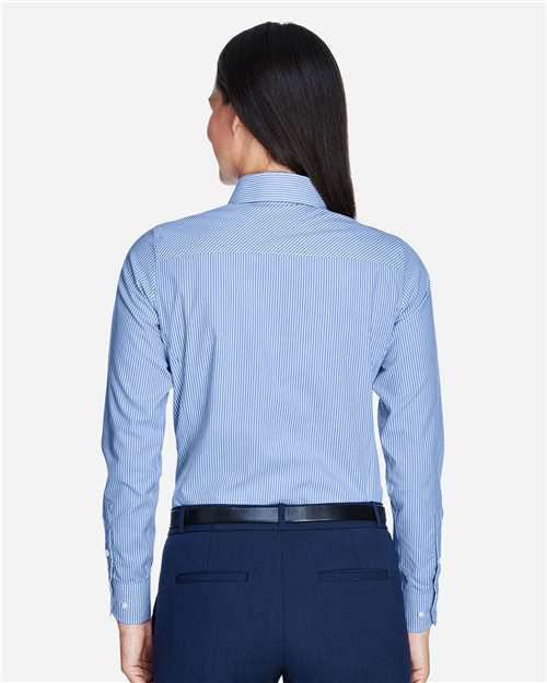 Devon & Jones Women's Crown Collection® Banker Stripe Woven Dress Shirt - D645W French Blue