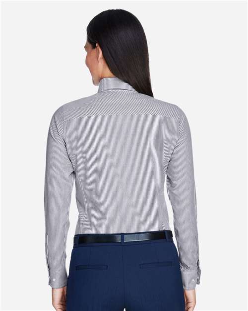 Devon & Jones Women's Crown Collection® Banker Stripe Woven Dress Shirt - D645W Navy