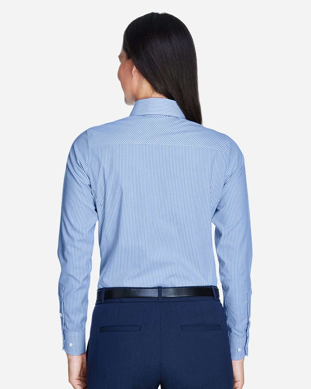 Devon & Jones Women's Crown Collection® Banker Stripe Woven Dress Shirt - D645W French Blue