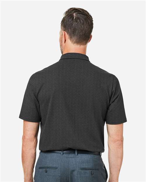 Devon & Jones Men's Crownlux Performance® Geo Polo - DG101 Black- Graphite