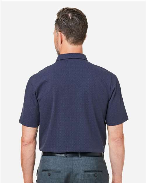 Devon & Jones Men's Crownlux Performance® Geo Polo - DG101 Navy- French Blue