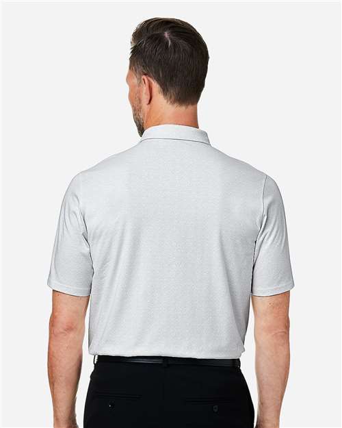 Devon & Jones Men's Crownlux Performance® Geo Polo - DG101 White- Silver