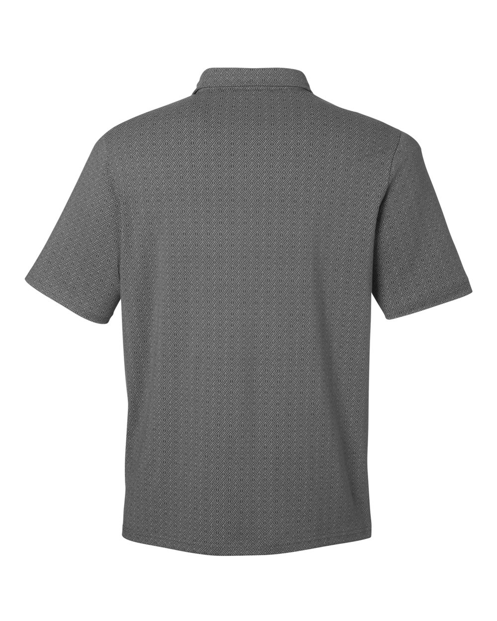 Devon & Jones Men's Crownlux Performance® Geo Polo - DG101 Graphite- Silver