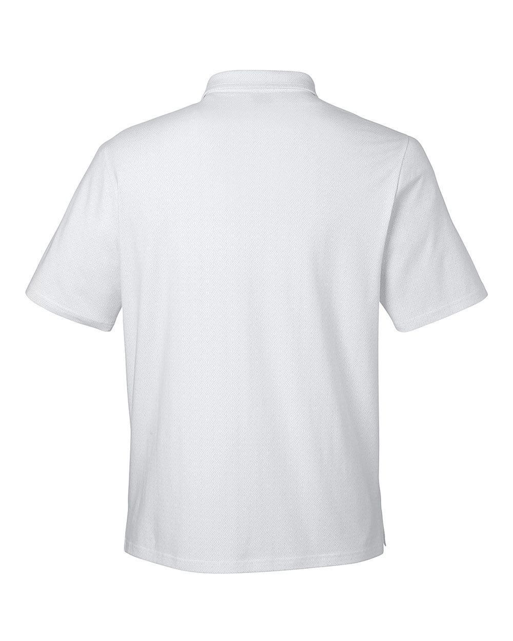 Devon & Jones Men's Crownlux Performance® Geo Polo - DG101 White- Silver
