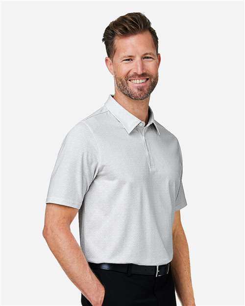 Devon & Jones Men's Crownlux Performance® Geo Polo - DG101 White- Silver