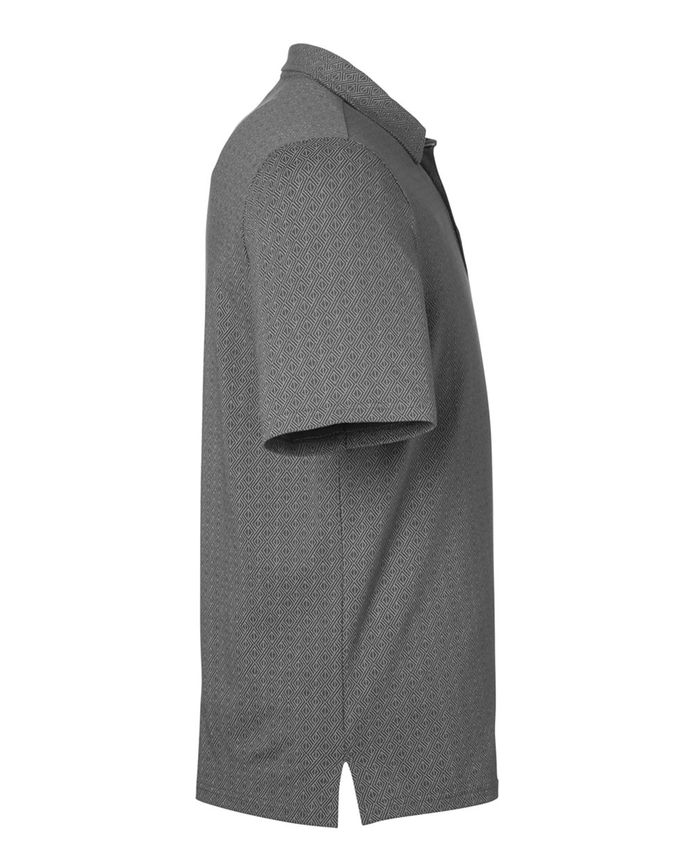 Devon & Jones Men's Crownlux Performance® Geo Polo - DG101 Graphite- Silver