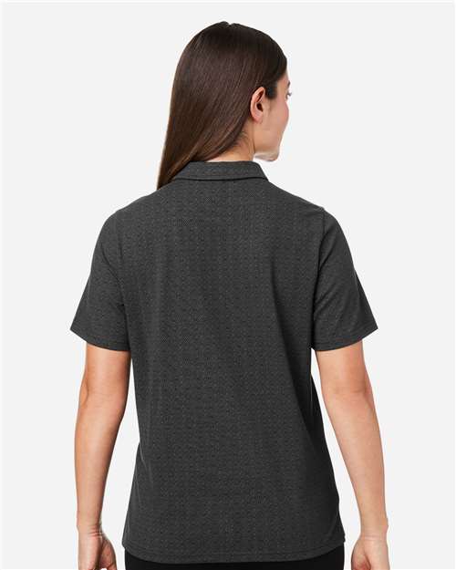 Devon & Jones Women's Crownlux Performance® Geo Polo - DG101W Black- Graphite