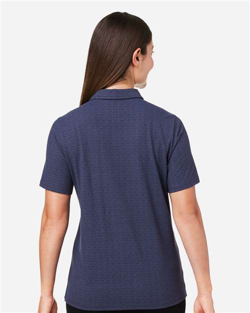 Devon & Jones Women's Crownlux Performance® Geo Polo - DG101W Navy- French Blue