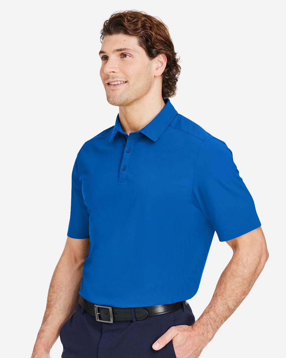 Devon & Jones Men's CrownLux Performance® Windsor Welded Polo - DG110 French Blue