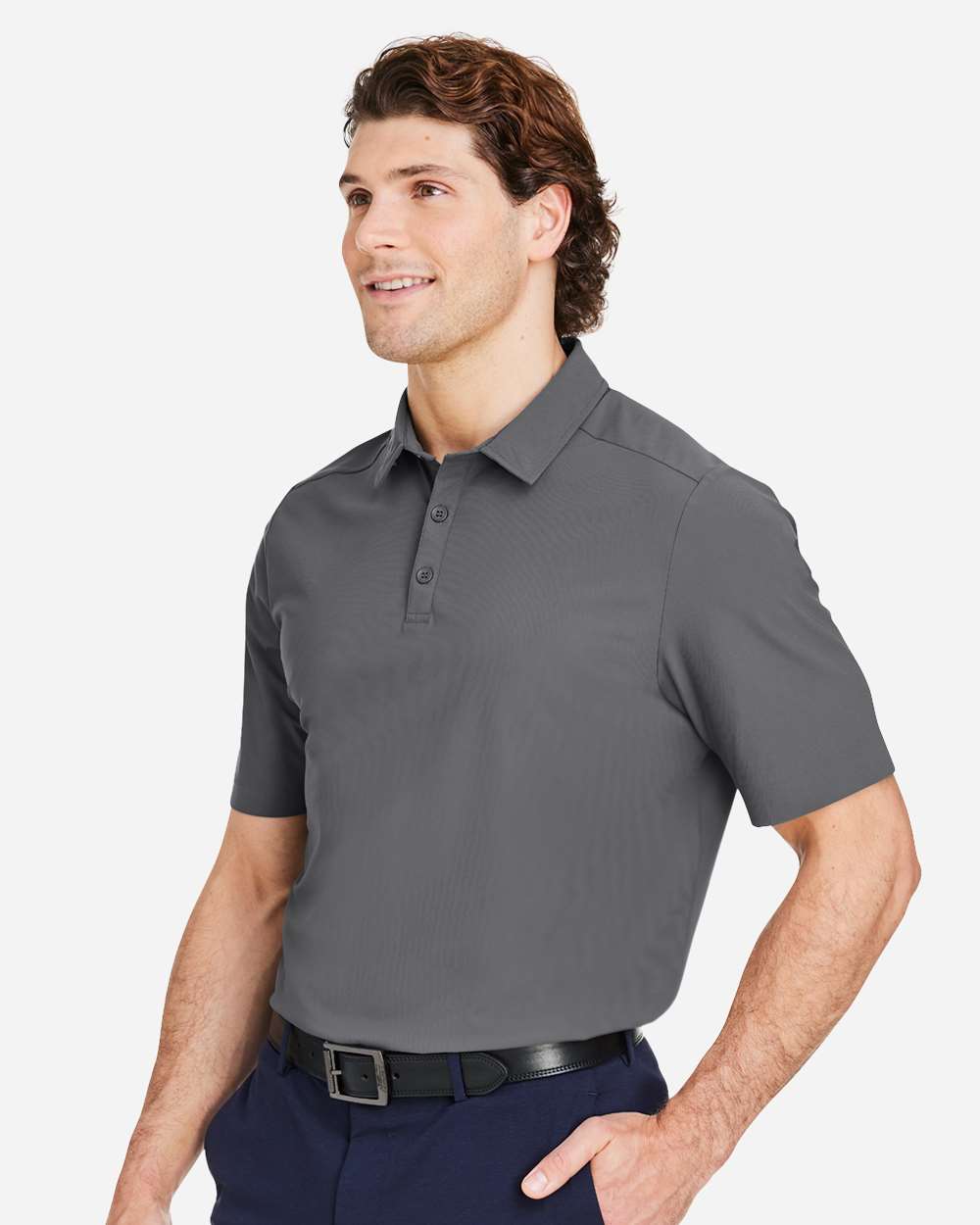 Devon & Jones Men's CrownLux Performance® Windsor Welded Polo - DG110 Graphite
