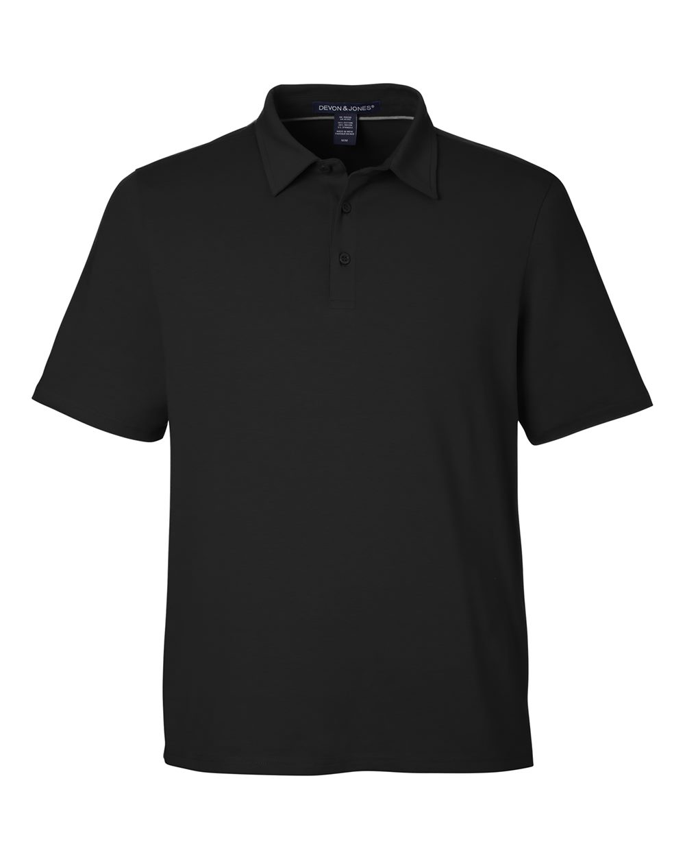 Devon & Jones Men's Raleigh Stretch Polo - DG120 Black