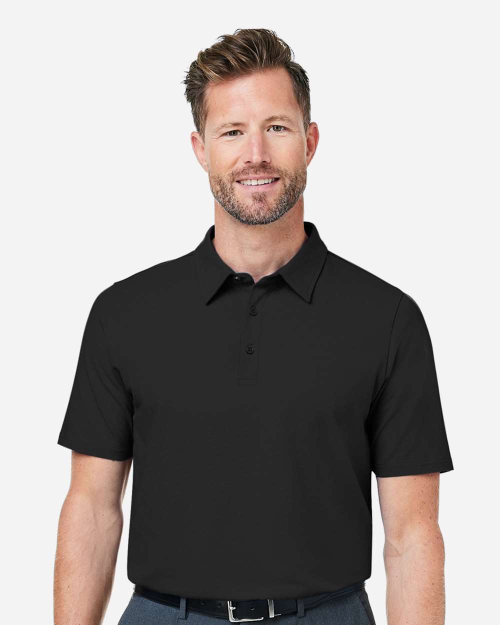 Devon & Jones Men's Raleigh Stretch Polo - DG120 Black