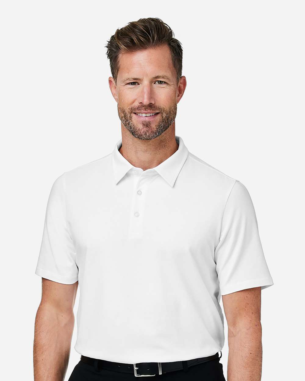 Devon & Jones Men's Raleigh Stretch Polo - DG120 White
