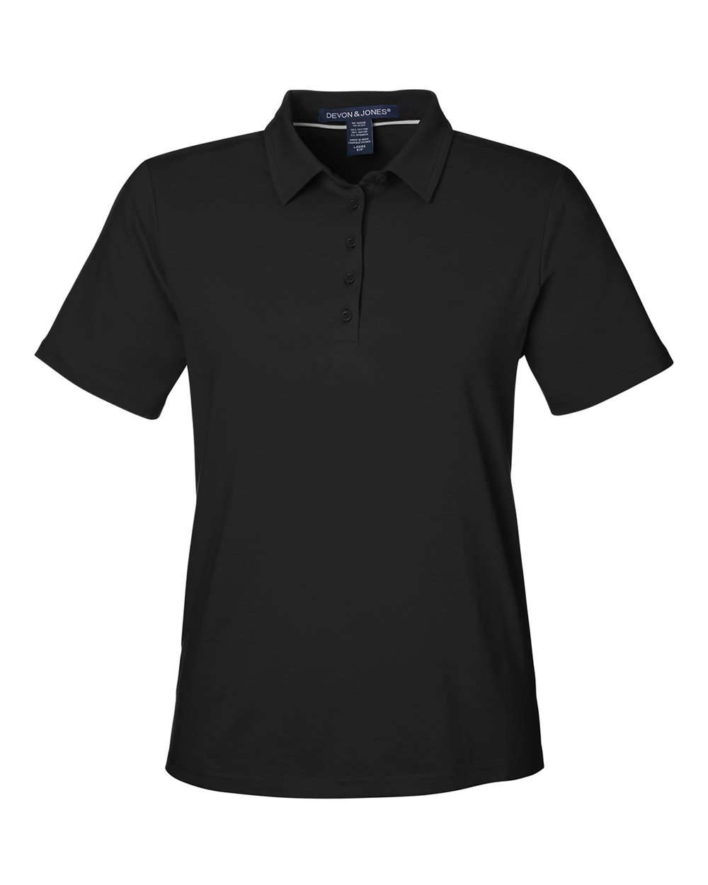Devon & Jones Women's Raleigh Stretch Polo - DG120W Black