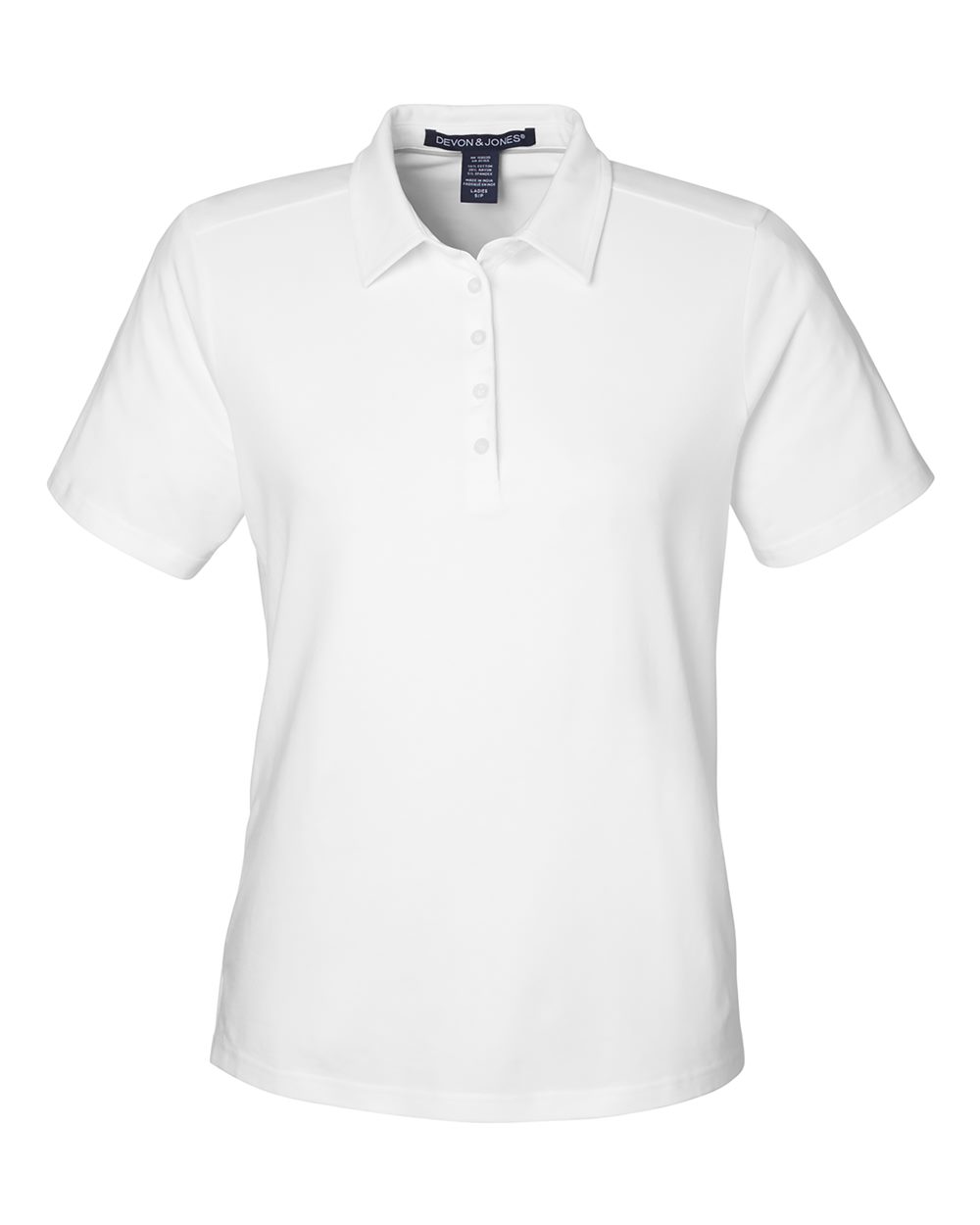 Devon & Jones Women's Raleigh Stretch Polo - DG120W White