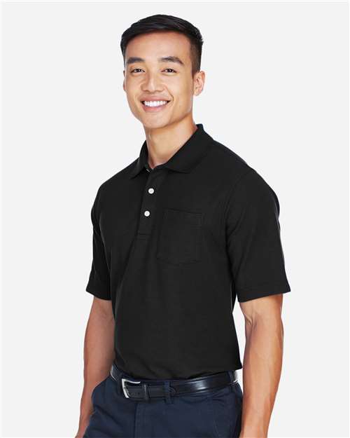 Devon & Jones Men's DRYTEC20™ Performance Pocket Polo - DG150P Black