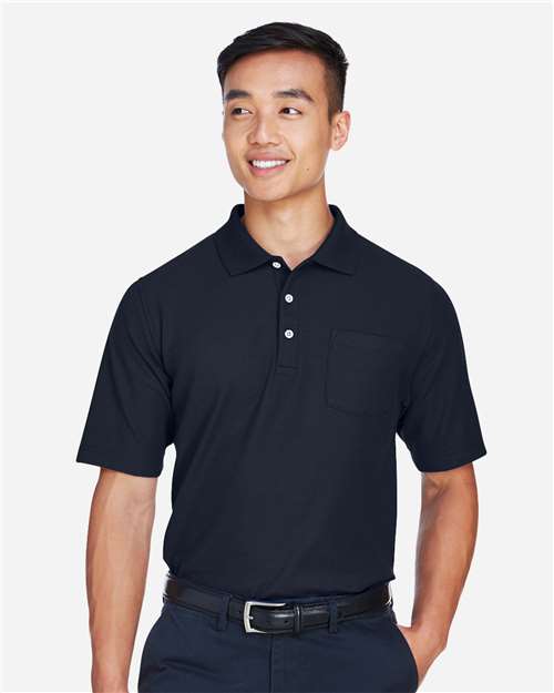 Devon & Jones Men's DRYTEC20™ Performance Pocket Polo - DG150P Navy