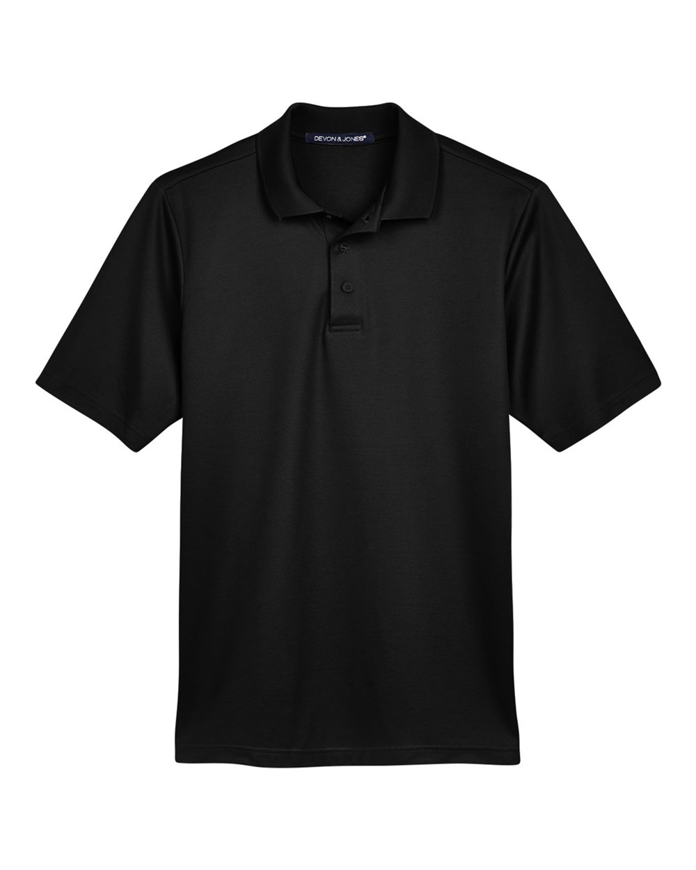 Devon & Jones Men's CrownLux Performance® Plaited Polo - DG20 Black