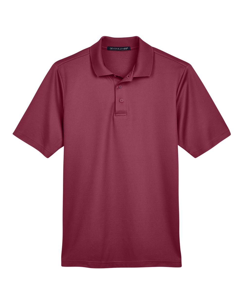 Devon & Jones Men's CrownLux Performance® Plaited Polo - DG20 Burgundy