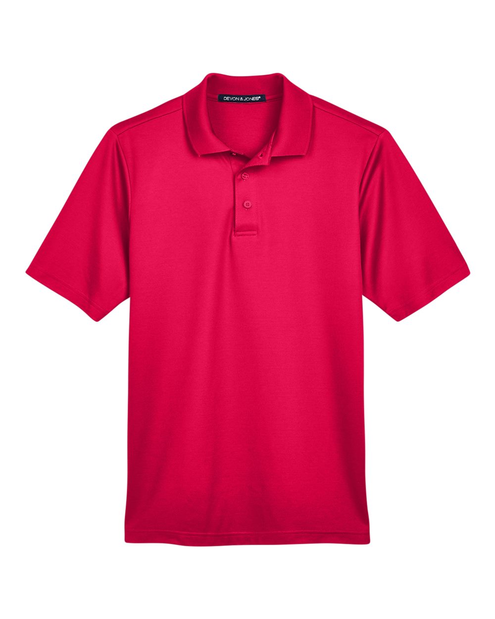 Devon & Jones Men's CrownLux Performance® Plaited Polo - DG20 Red