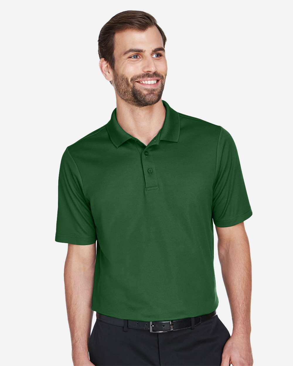 Devon & Jones Men's CrownLux Performance® Plaited Polo - DG20 Forest