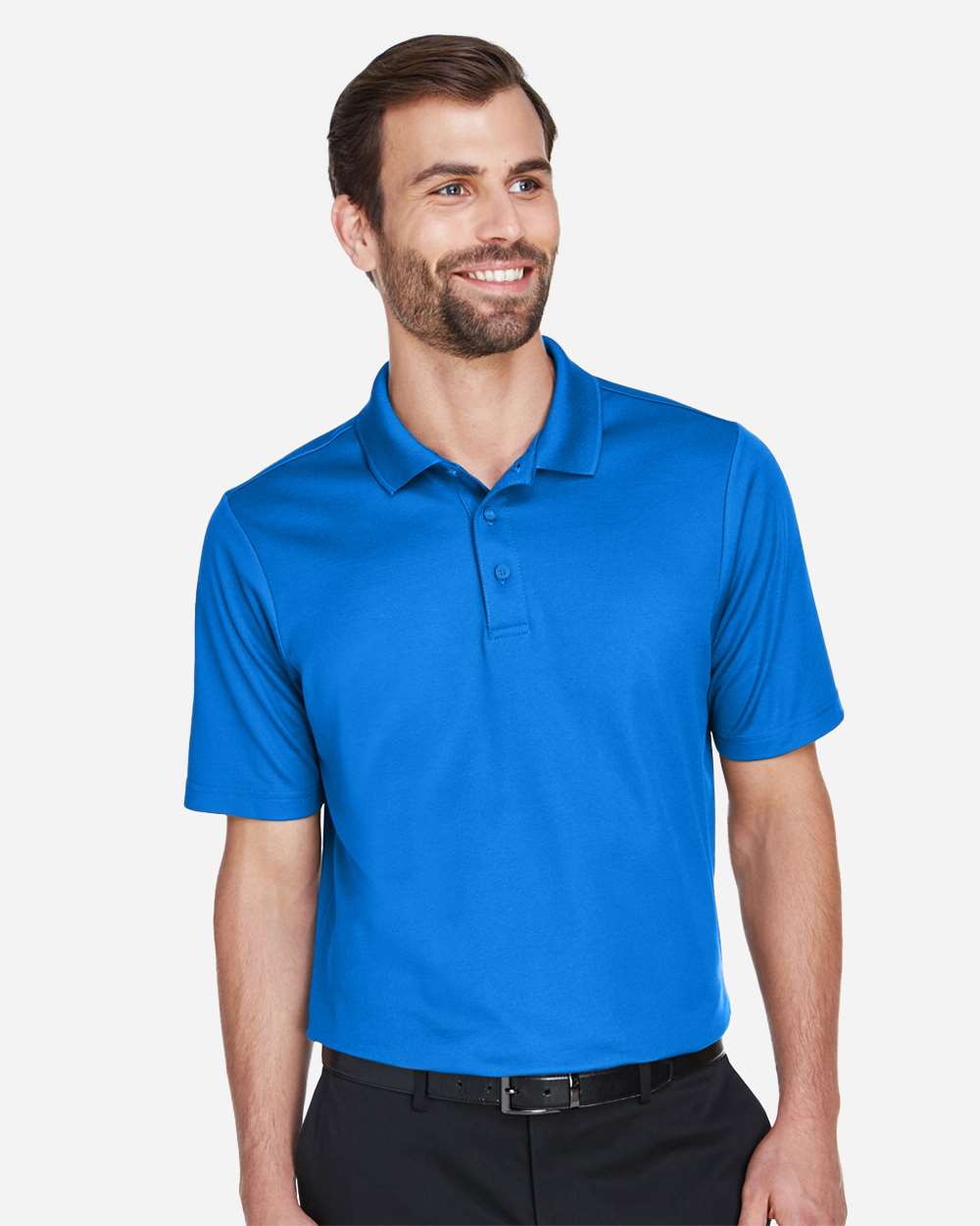 Devon & Jones Men's CrownLux Performance® Plaited Polo - DG20 French Blue
