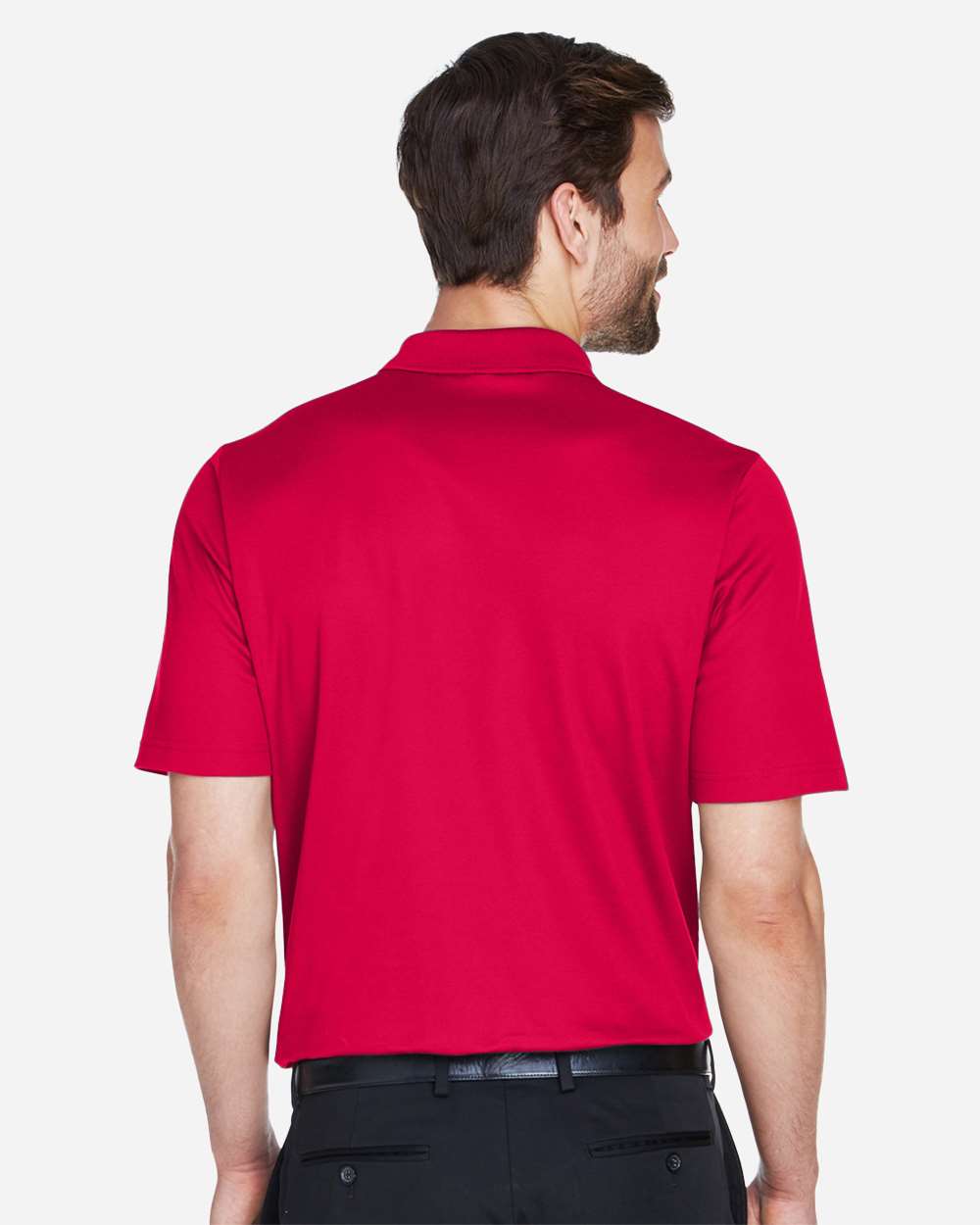 Devon & Jones Men's CrownLux Performance® Plaited Polo - DG20 Red