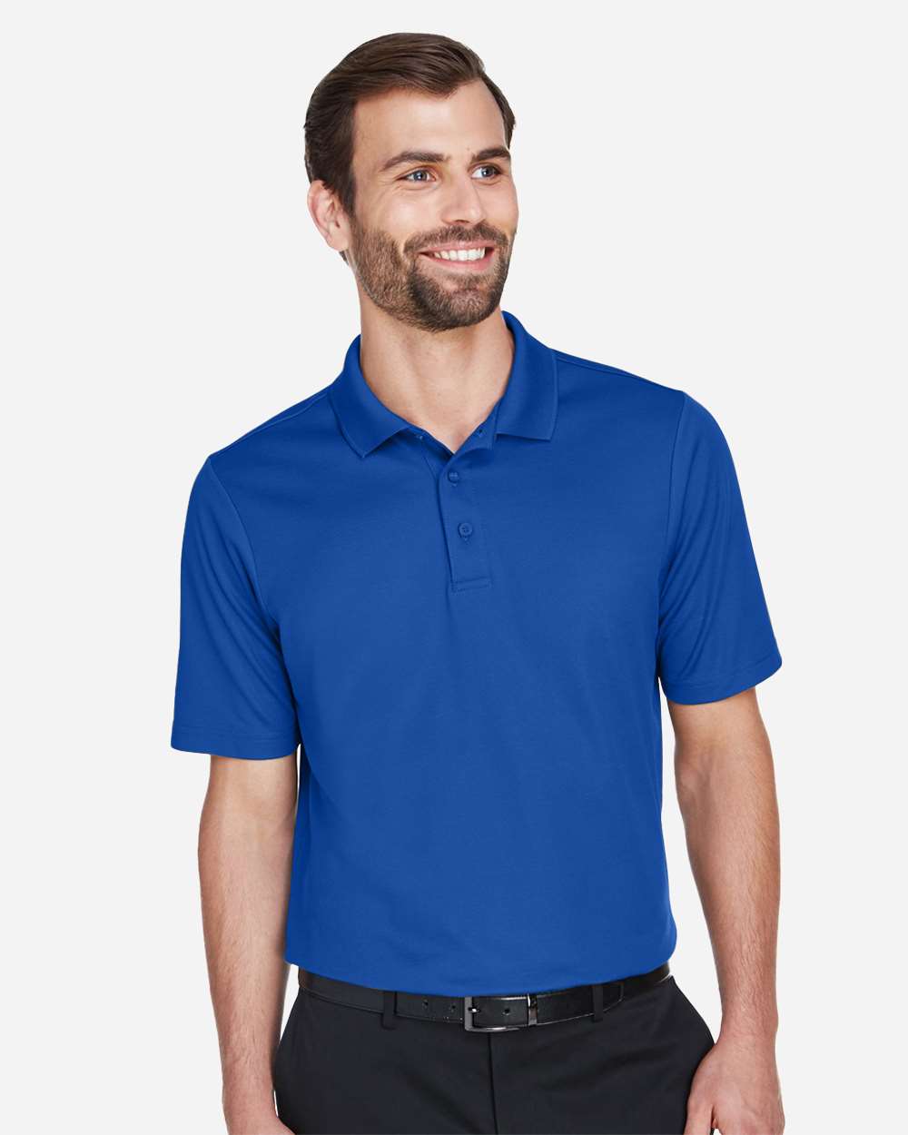 Devon & Jones Men's CrownLux Performance® Plaited Polo - DG20 True Royal