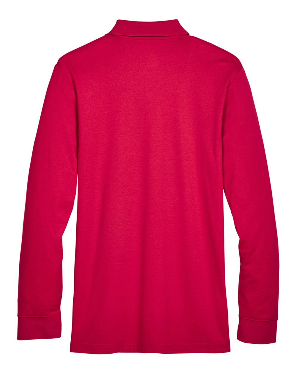 Devon & Jones Men's CrownLux Performance® Plaited Long Sleeve Polo - DG20L Red