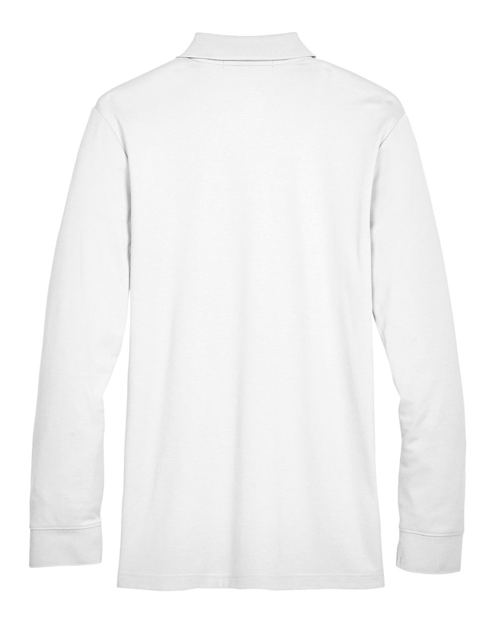 Devon & Jones Men's CrownLux Performance® Plaited Long Sleeve Polo - DG20L White