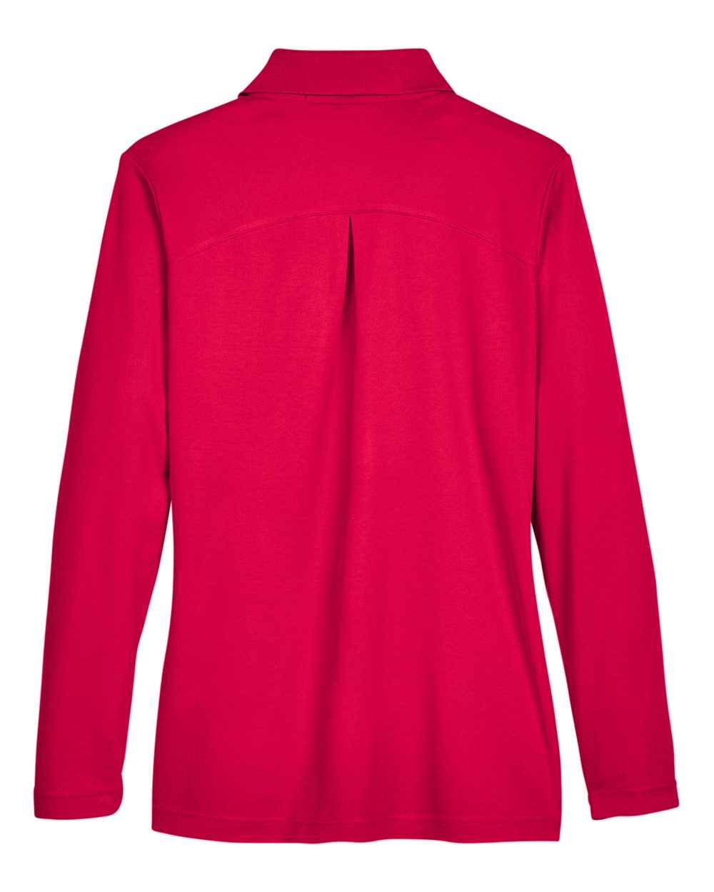 Devon & Jones Women's CrownLux Performance® Plaited Long Sleeve Polo - DG20LW Red
