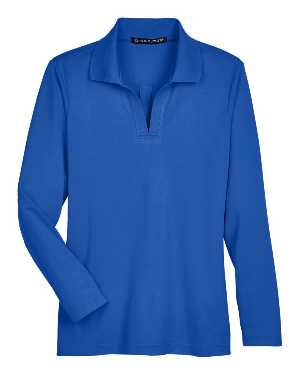 Devon & Jones Women's CrownLux Performance® Plaited Long Sleeve Polo - DG20LW True Royal